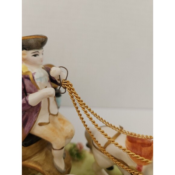Porcelain Princess in Horse and Carriage Made in Japan 14-5604 - Picture 11 of 13